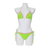 MC2 SAINT BARTH costume donna bikini triangolo THEA LAVINYA V7123 BIANCO VERDE ROSA estate 2021