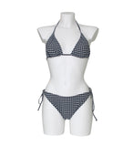 MC2 SAINT BARTH costume donna bikini vichy LEAH+MARIELLE VYG61 BIANCO BLU estate 2021