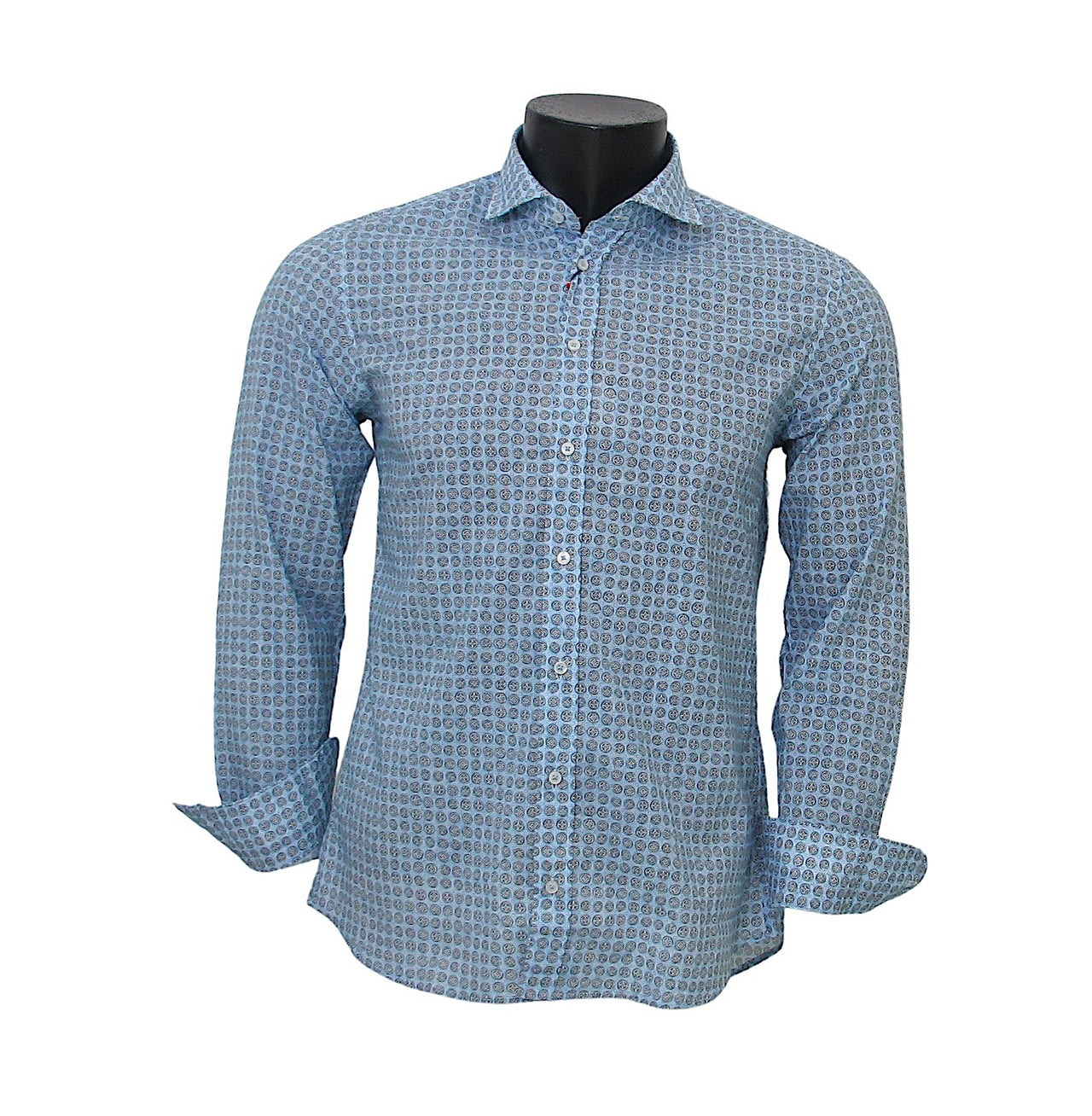 BASTONCINO camicia uomo collo francese SIMO B1888 MULTICOLOR estate 2021