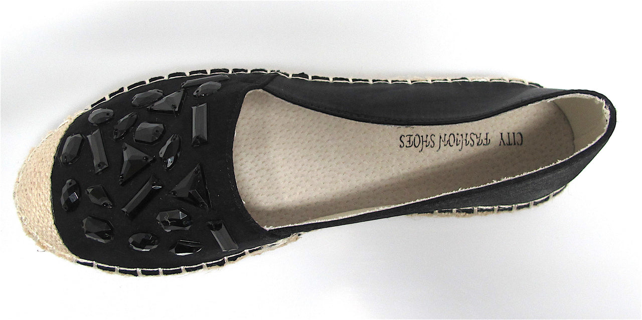 CITY espadrillas/ballerine donna modello ES0008 colore NERO estate 2016 - dodo.club