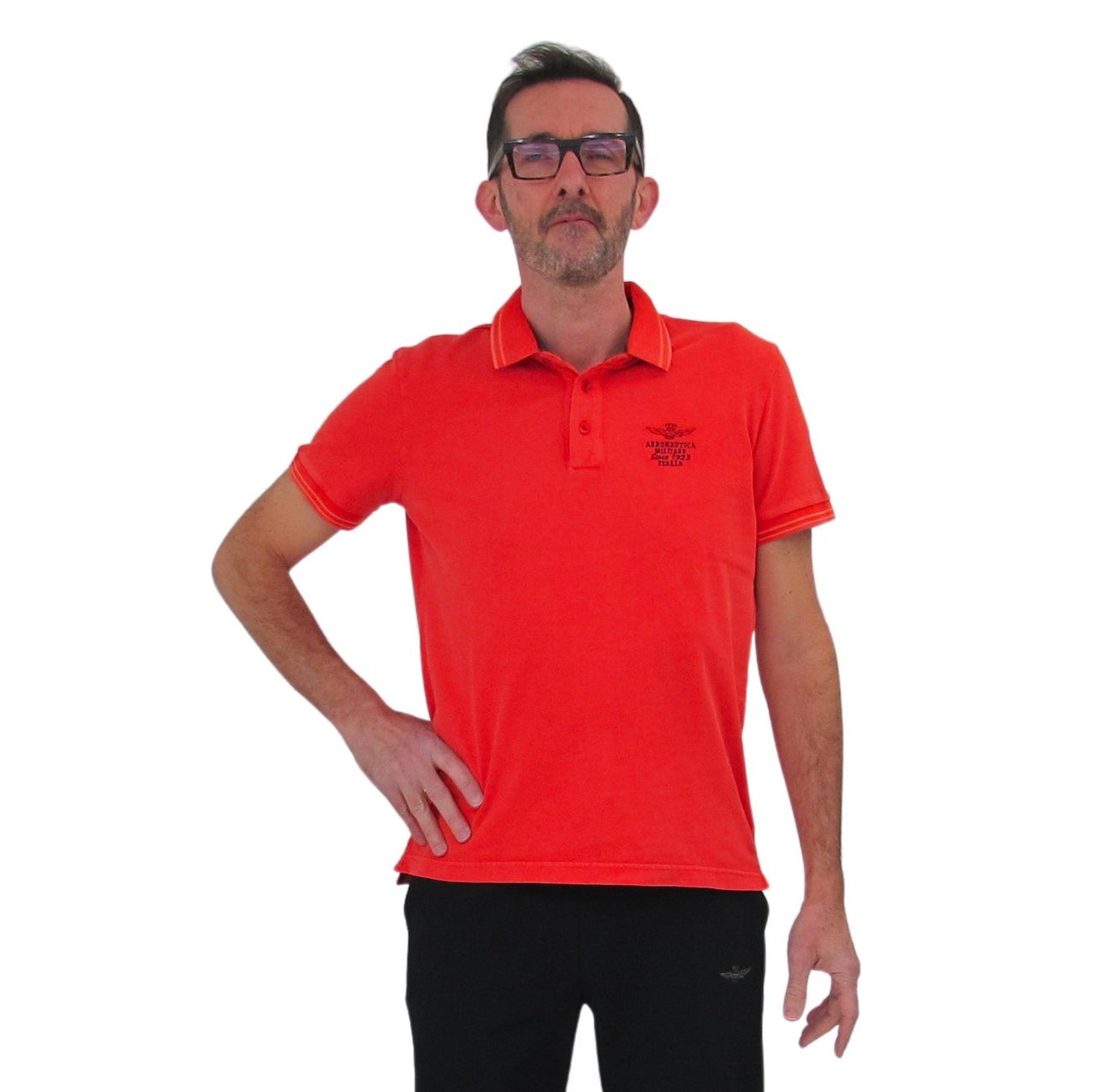 AERONAUTICA MILITARE polo uomo cotone 221PO1600P144 57450 ARANCIO estate 2022