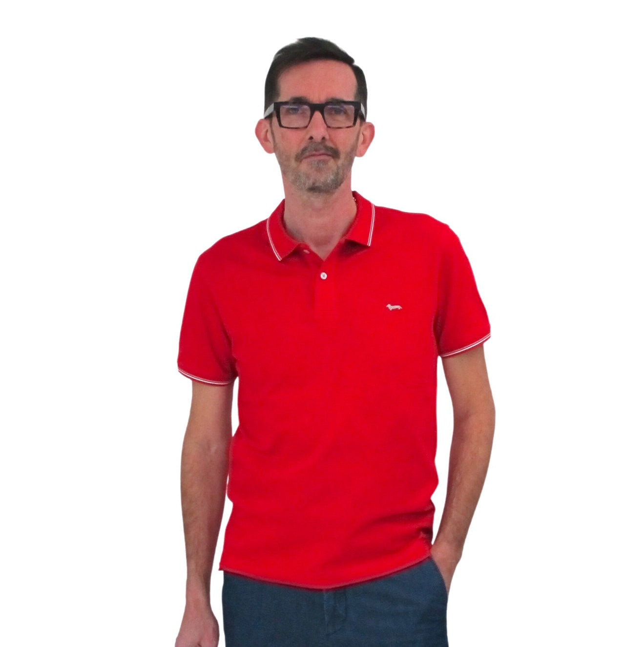 HARMONT & BLAINE polo uomo manica corta LNH032 020862 534 ROSSO estate 2022