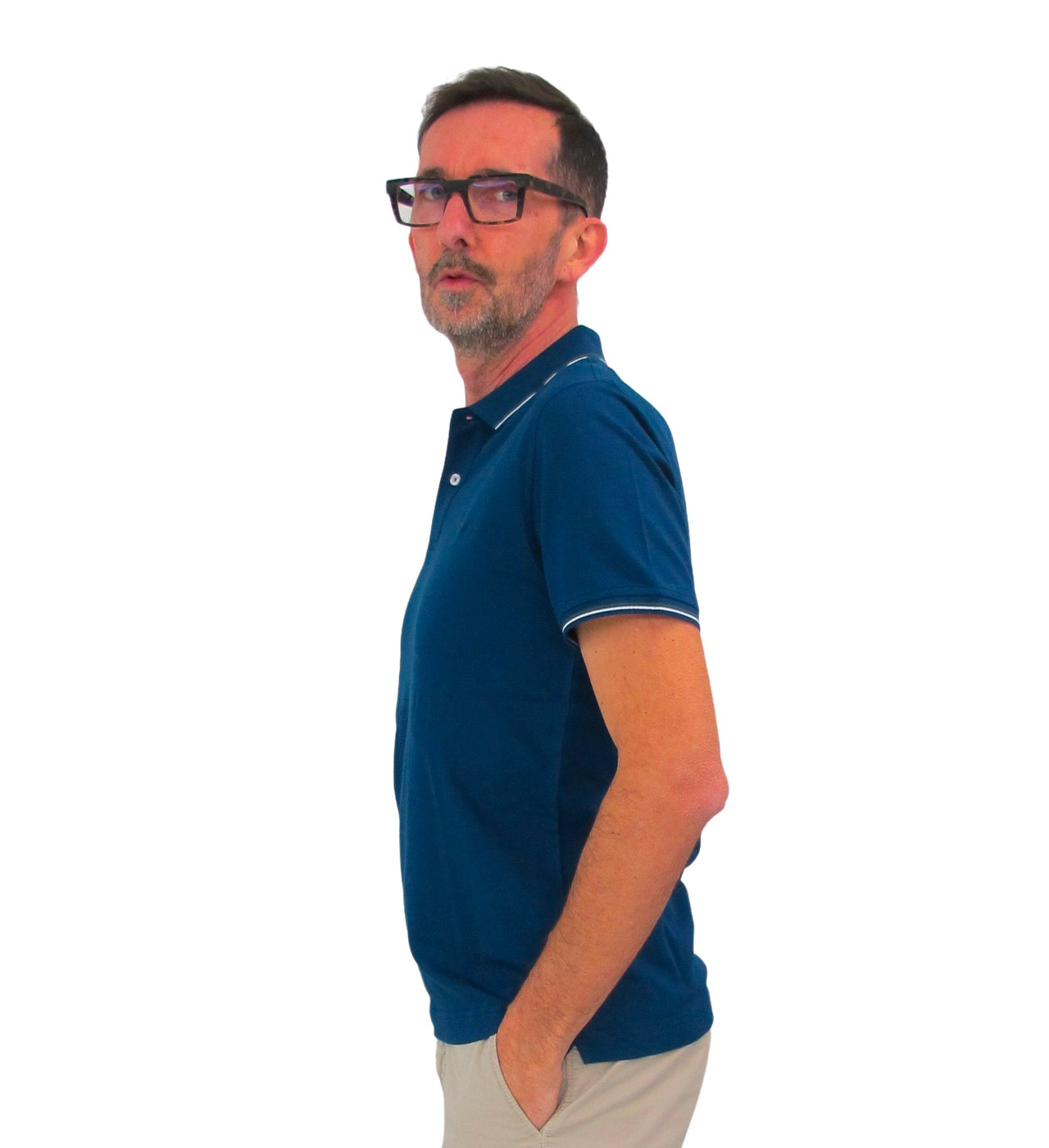 HARMONT & BLAINE polo uomo manica corta LNH032 020862 808 BLU estate 2022