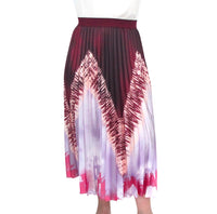Thumbnail for B.YU gonna donna plissè fantasia tie dye BY02154 432 BORDEAUX LILLA estate 2022