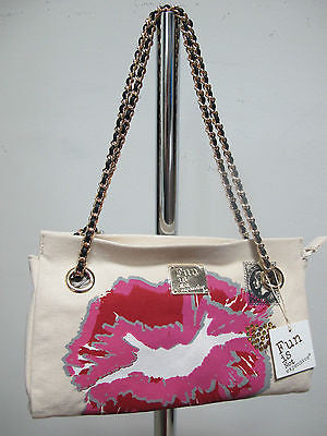 FUN IS NOT EXPENSIVE borsa donna modello BOCCA colore BEIGE/ROSA ESTATE 2013 - dodo.club - 1