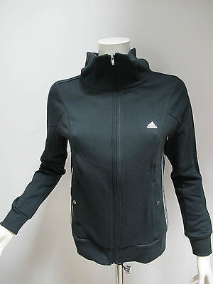 ADIDAS felpa donna con zip art.3SA KNIT SUIT col.NERO/BIANCO tg.44 inverno 2011 - dodo.club