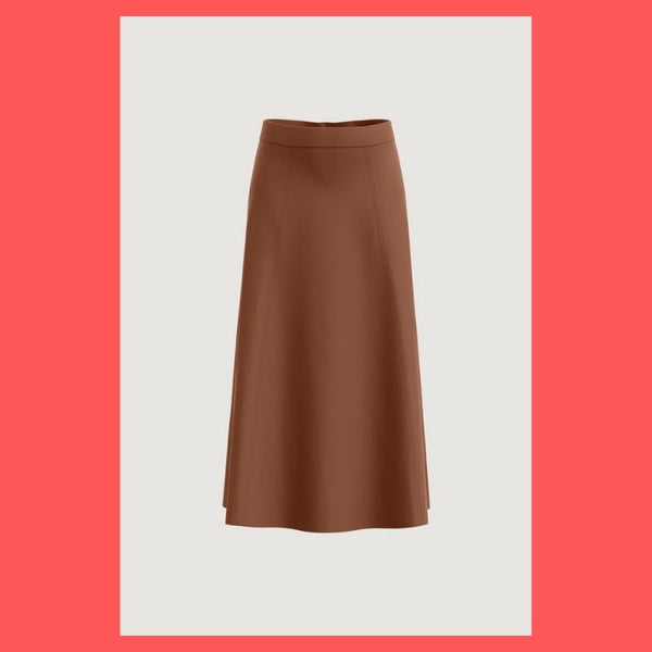 EMME di MARELLA gonna donna svasata ecopelle COMICA 51060119 002 002 MARRONE inverno 2021