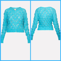 Thumbnail for SISTE'S cardigan donna girocollo bottoni 04S9700M44 04.0169 OCEANO inverno 2021