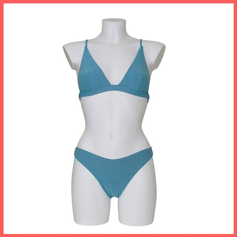 MC2 SAINT BARTH costume donna bikini RYLIE NAOMI LUX 31 CELESTE GLITTER estate 2021