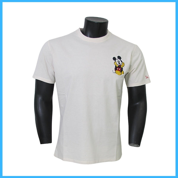 MC2 SAINT BARTH t-shirt uomo girocollo JACK PT WAIT MICKEY 11 PANNA estate 2021