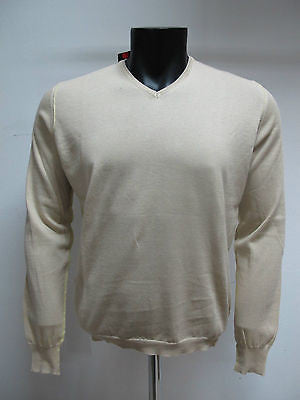 PEUTEREY maglione uomo cotone scollo a V mod.CRISTOPH col.BEIGE TG.L estate 2010 - dodo.club