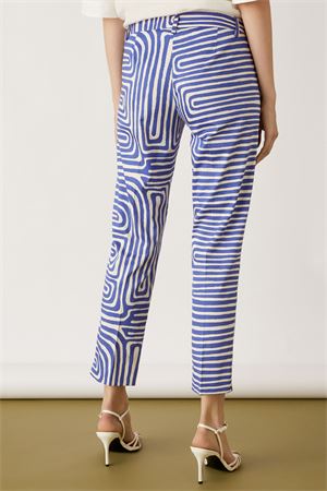 EMME di MARELLA pantaloni donna slim GRANADA 51310324 003 BLUETTE BIANCO estate 2022
