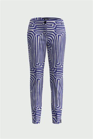 EMME di MARELLA pantaloni donna slim GRANADA 51310324 003 BLUETTE BIANCO estate 2022