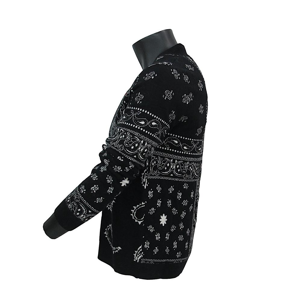 MC2 SAINT BARTH cardigan uomo JONAN EMB SB BANDANA 00 NERO, inverno 2021