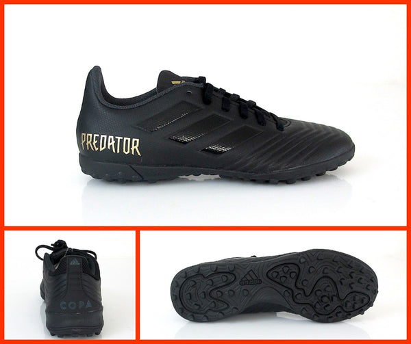 ADIDAS scarpe calcetto turf PREDATOR 19.4 TF F35635 colore NERO/ORO luglio 2019