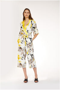 Thumbnail for CAFèNOIR tuta donna jumpsuit scollo a V C7JA0035 S039 FIORE GIALLO estate 2022