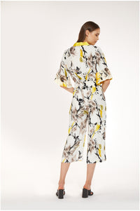 Thumbnail for CAFèNOIR tuta donna jumpsuit scollo a V C7JA0035 S039 FIORE GIALLO estate 2022