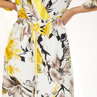 Thumbnail for CAFèNOIR tuta donna jumpsuit scollo a V C7JA0035 S039 FIORE GIALLO estate 2022