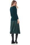 CAFèNOIR gonna donna lunga liscia svasata C7JO0003 G010 VERDE inverno 2021