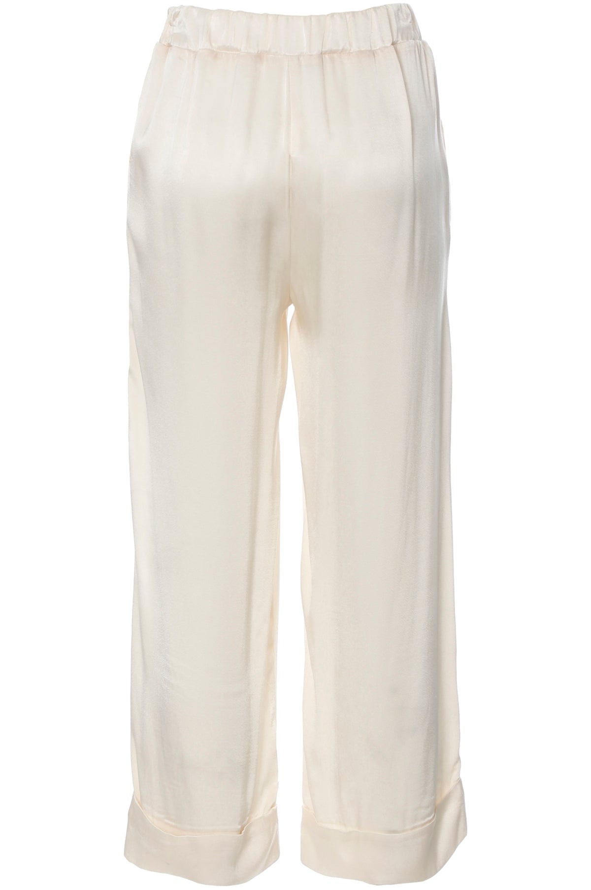 CAFèNOIR pantaloni donna culotte cropped raso C7JP0046 W042 PANNA estate 2022