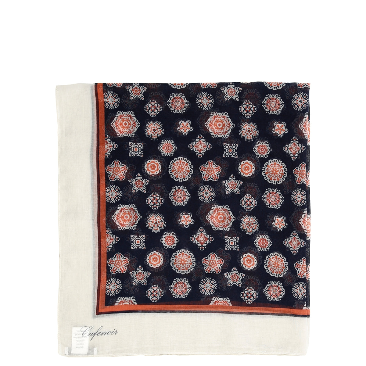 CAFèNOIR foulard donna stampa geometrica C7JU0039 S038 BLU ARANCIO estate 2022