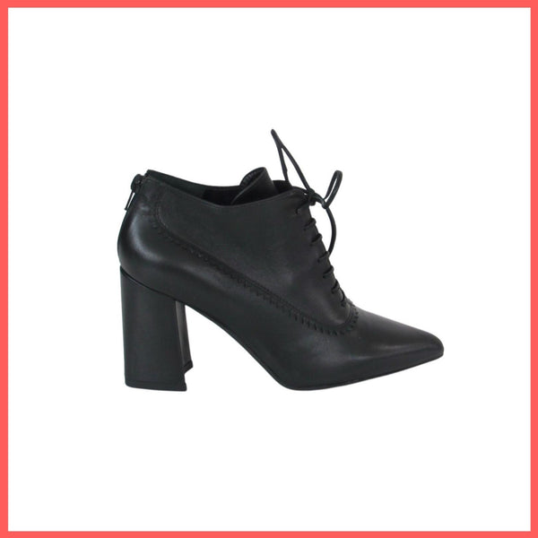 CRISTINA MILLOTTI scarpe donna allacciata tacco 8 AR1527 NAPPA NERO inverno 2021