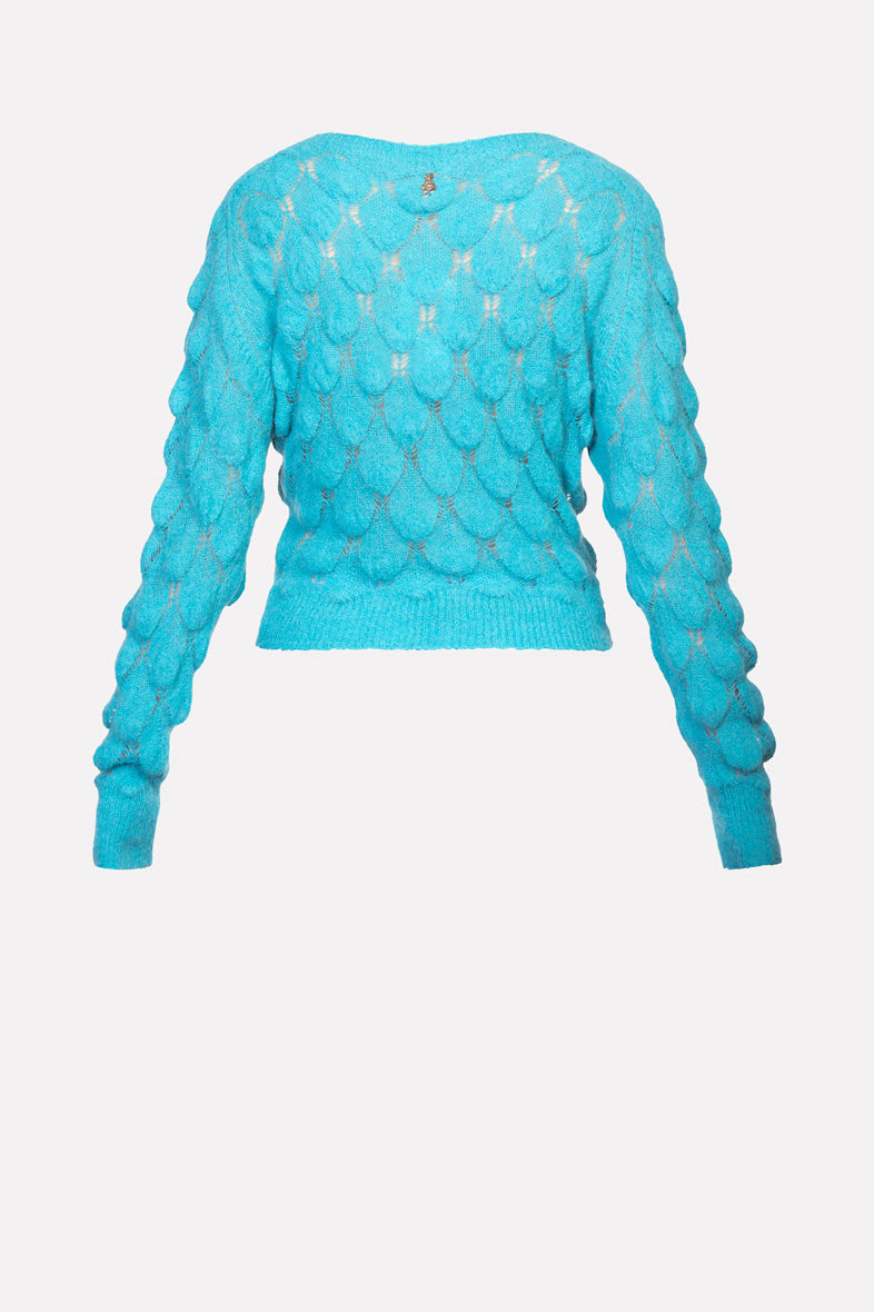 SISTE'S cardigan donna girocollo bottoni 04S9700M44 04.0169 OCEANO inverno 2021