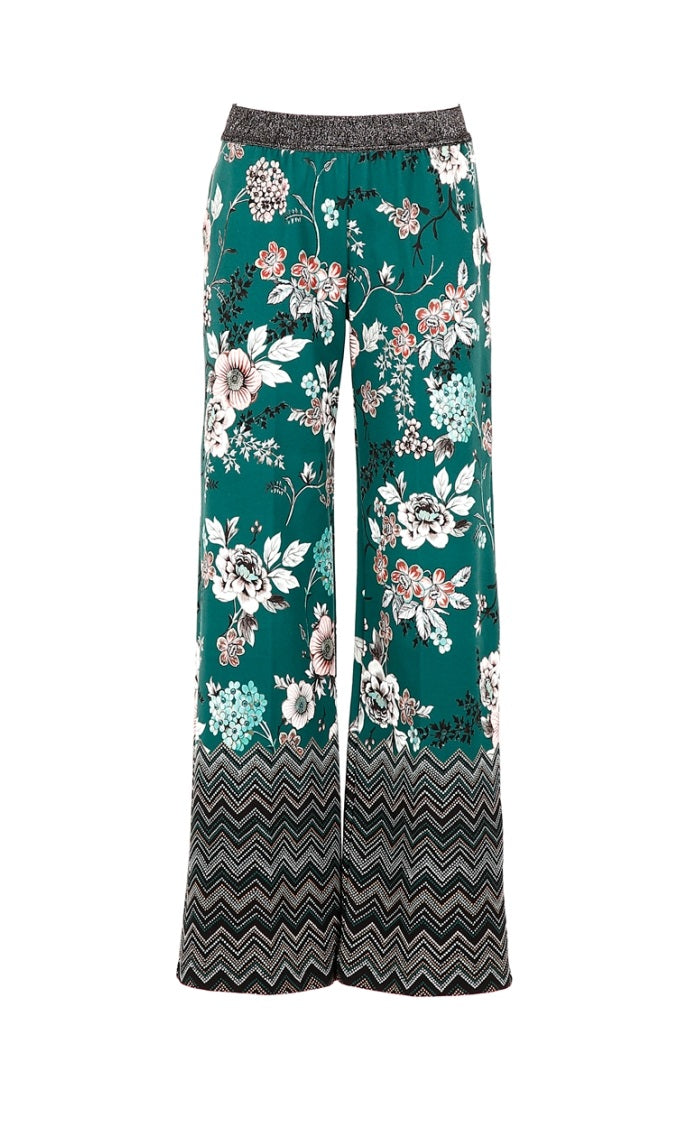 CAFè NOIR panta palazzo donna JJP268 2086 VERDONE/ROSA/NERO inverno 2018