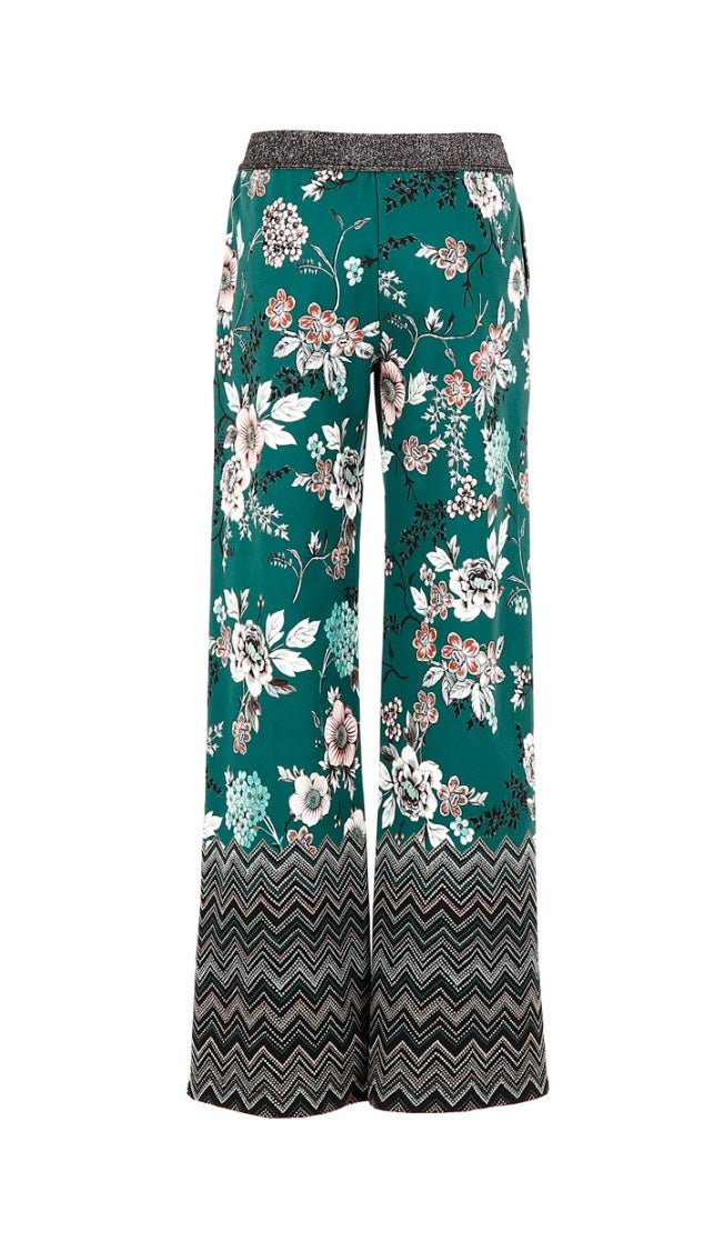 CAFè NOIR panta palazzo donna JJP268 2086 VERDONE/ROSA/NERO inverno 2018