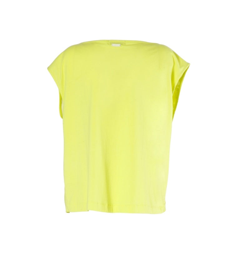 CAFèNOIR t-shirt donna scatoletta IJT724 1874 LIME estate 2019