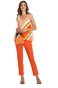 Thumbnail for CAFèNOIR top canotta t-shirt donna GJT909 2521 BEIGE ARANCIONE estate 2020