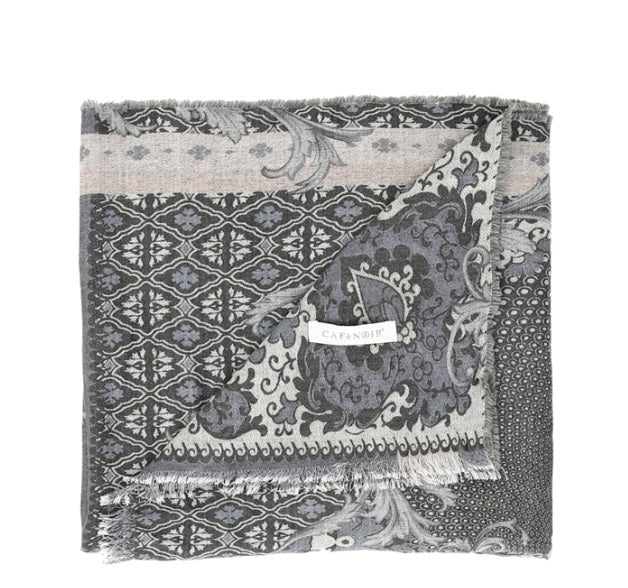 CAFèNOIR sciarpa donna maxy foulard HJU821 2129 GRIGIO/BEIGE inverno 2019