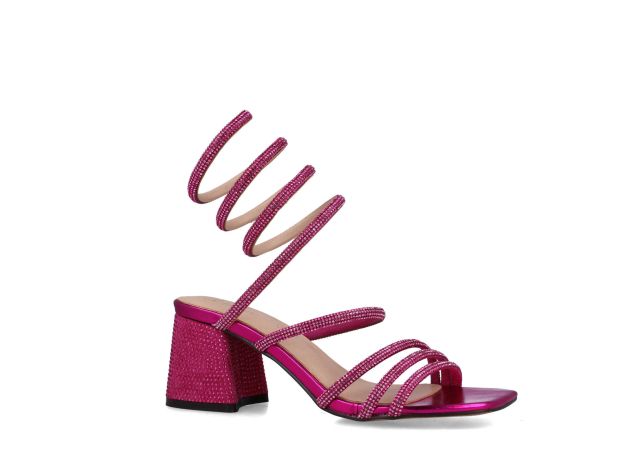 MENBUR sandali donna alla schiava strass tacco 6 23786 0033 FUCSIA estate 2023