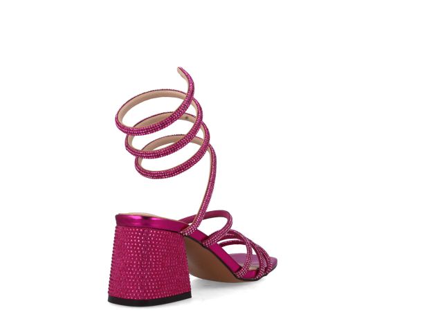 MENBUR sandali donna alla schiava strass tacco 6 23786 0033 FUCSIA estate 2023