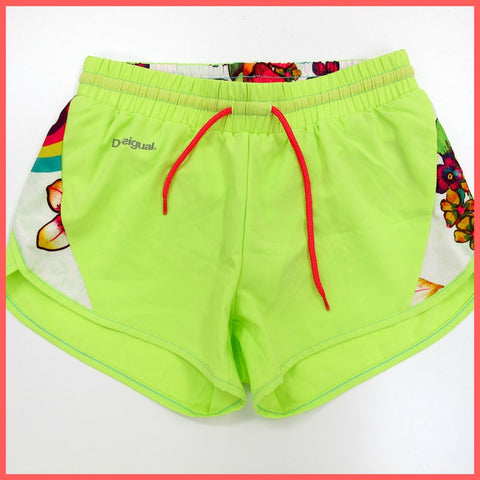 DESIGUAL short sportivi donna FR SHORT 60P2SA4 4140 colore VERDE FLUO estate 2016